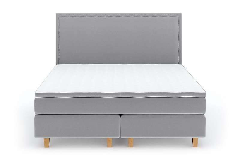 Hilton Lyx Velvet Sängpaket 160x200 - Ljusgrå - Möbler - Säng - Komplett sängpaket
