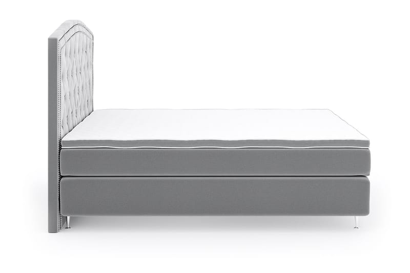 Hilton Lyx Velvet Sängpaket 160x200 - Ljusgrå - Möbler - Säng - Komplett sängpaket