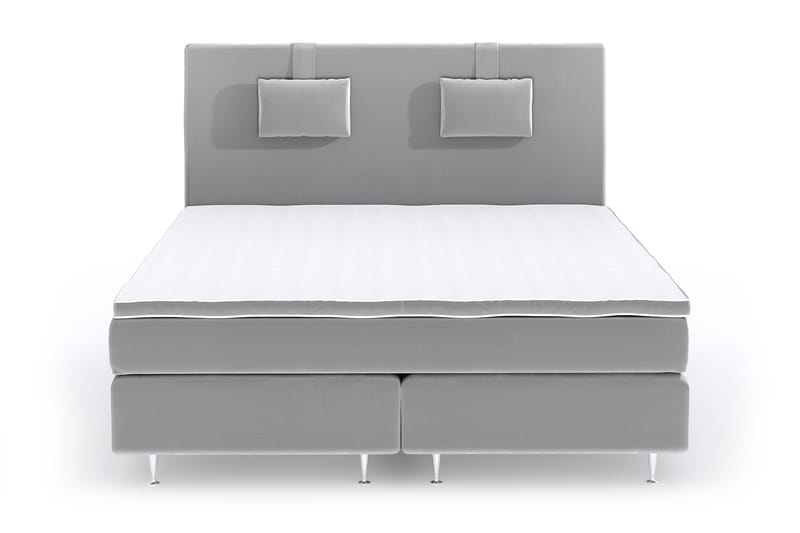 Hilton Lyx Velvet Sängpaket 180x200 cm - Ljusgrå - Möbler - Säng - Komplett sängpaket