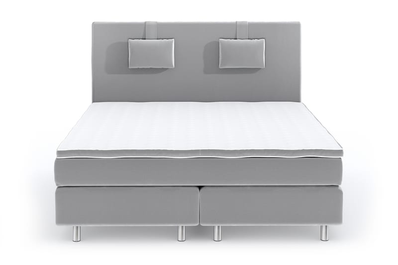 Hilton Lyx Velvet Sängpaket 180x200 cm - Ljusgrå - Möbler - Säng - Komplett sängpaket