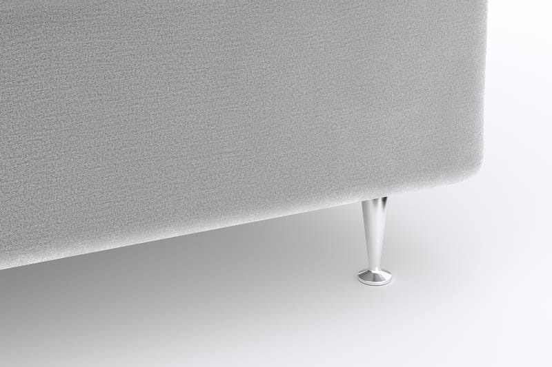 Hilton Lyx Velvet Sängpaket 180x200 cm - Ljusgrå - Möbler - Säng - Komplett sängpaket
