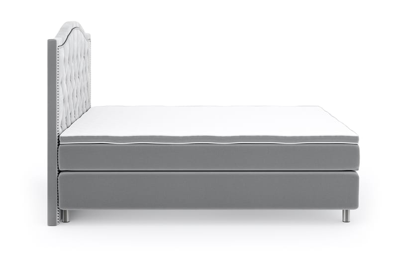 Hilton Lyx Velvet Sängpaket 180x200 cm - Ljusgrå - Möbler - Säng - Komplett sängpaket