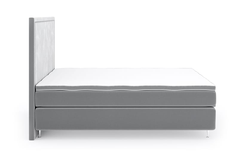 Hilton Lyx Velvet Sängpaket 180x200 cm - Ljusgrå - Möbler - Säng - Komplett sängpaket