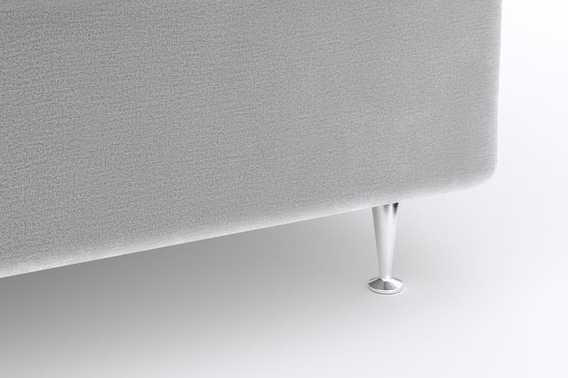 Hilton Lyx Velvet Sängpaket 180x200 cm - Ljusgrå - Möbler - Säng - Komplett sängpaket
