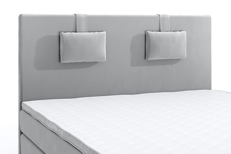 Hilton Lyx Velvet Sängpaket 180x200 Ljusgrå  Ljusgrå - Ljusgrå - Komplett sängpaket - Kontinentalsäng - Dubbelsäng