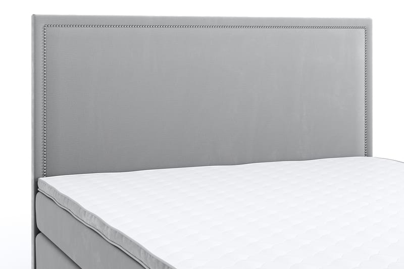 Hilton Lyx Velvet Sängpaket 180x200 Ljusgrå  Ljusgrå - Ljusgrå - Komplett sängpaket - Kontinentalsäng - Dubbelsäng