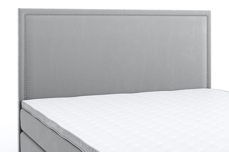 Hilton Lyx Velvet Sängpaket 180x200  Ljusgrå - Ljusgrå - Komplett sängpaket - Kontinentalsäng - Dubbelsäng