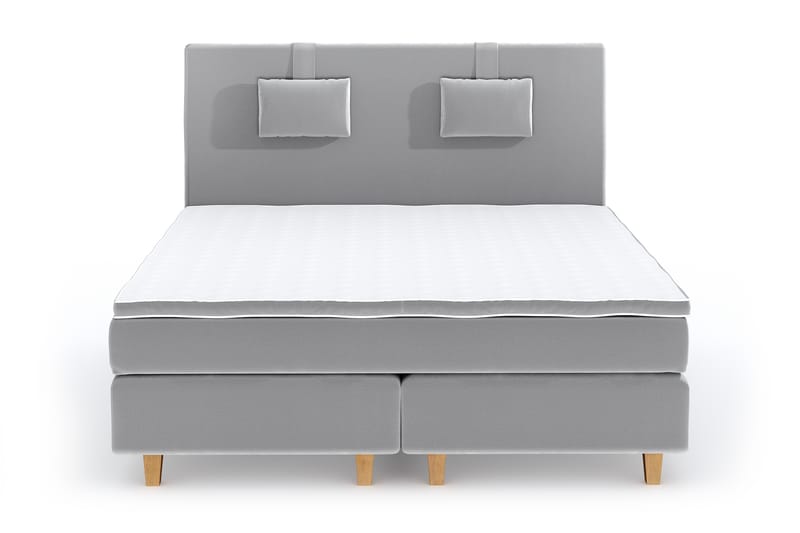 Hilton Lyx Velvet Sängpaket 180x200 - Ljusgrå - Möbler - Säng - Komplett sängpaket