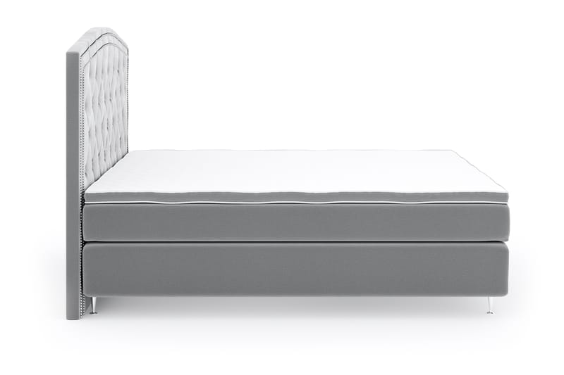 Hilton Lyx Velvet Sängpaket 180x200 - Ljusgrå - Möbler - Säng - Komplett sängpaket