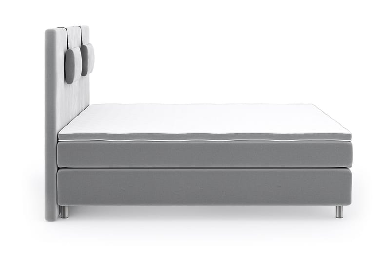 Hilton Lyx Velvet Sängpaket 210x210 - Ljusgrå - Möbler - Säng - Komplett sängpaket