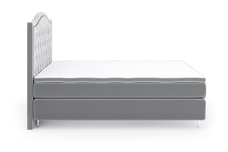 Hilton Lyx Velvet Sängpaket 210x210 - Ljusgrå - Möbler - Säng - Komplett sängpaket