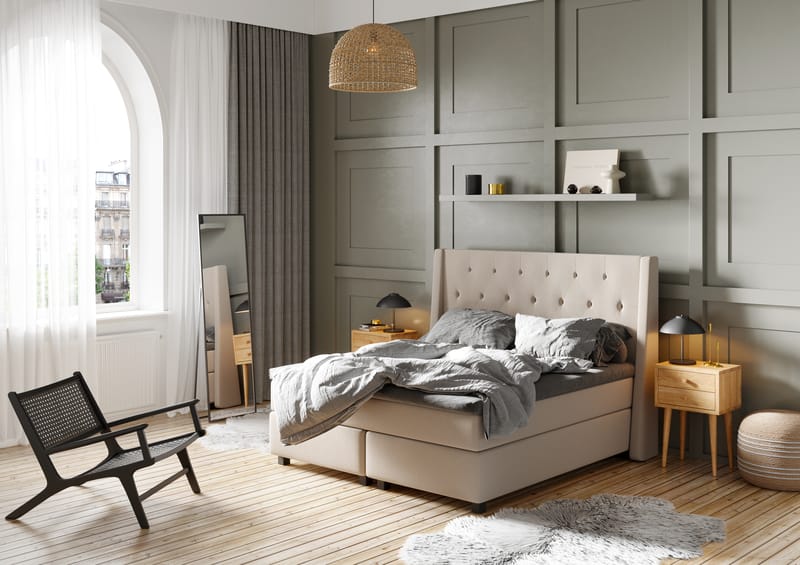 Imperia Komplett Komplett Sängpaket 140x200 cm - Beige - Möbler - Säng - Komplett sängpaket