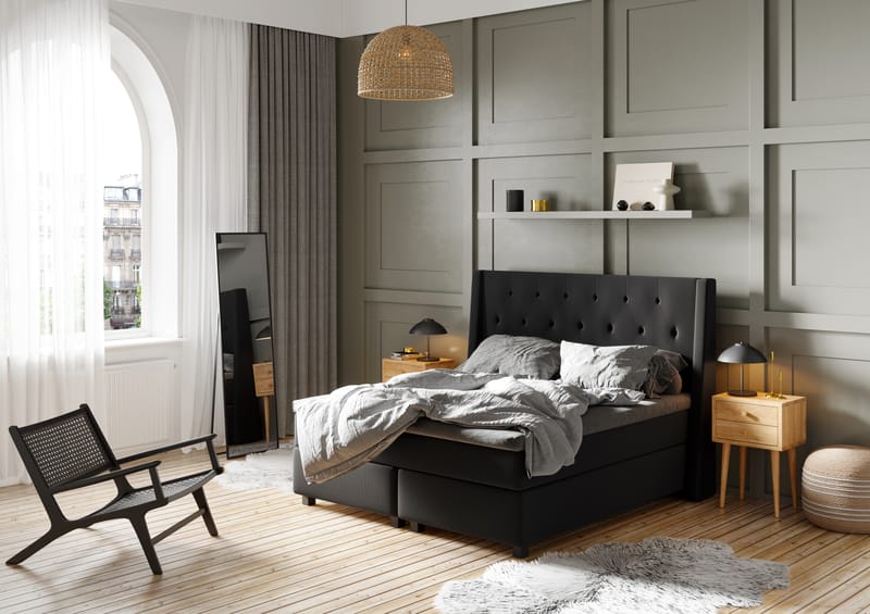 Imperia Komplett Komplett Sängpaket 160x200 cm - Svart - Möbler - Säng - Komplett sängpaket