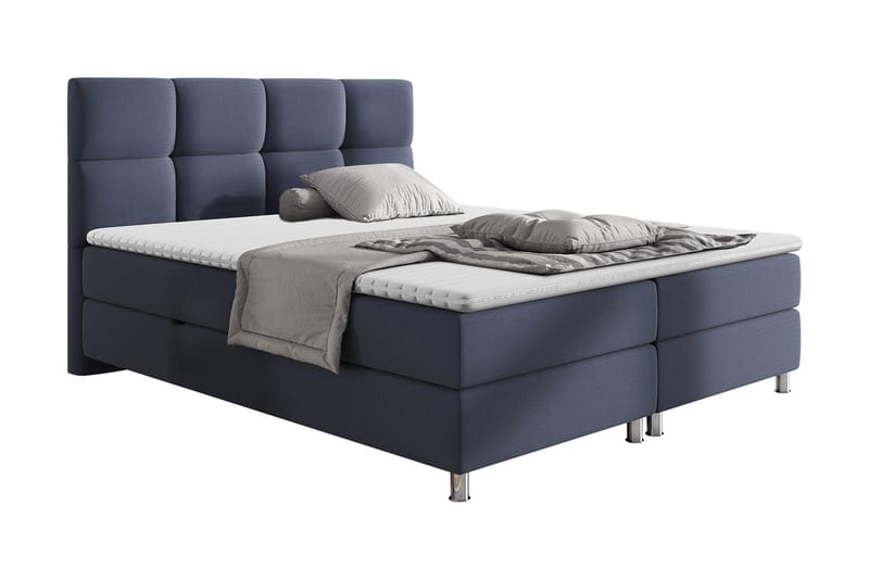 Isoba Sängpaket 140x200 cm - Blå - Komplett sängpaket - Kontinentalsäng - Dubbelsäng