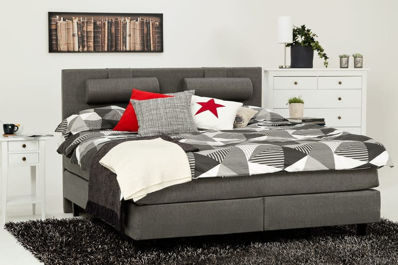 James Kontinentalsäng 180 cm - Grå - Möbler - Säng - Kontinentalsäng