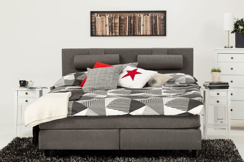 James Kontinentalsäng 180 cm - Grå - Möbler - Säng - Kontinentalsäng