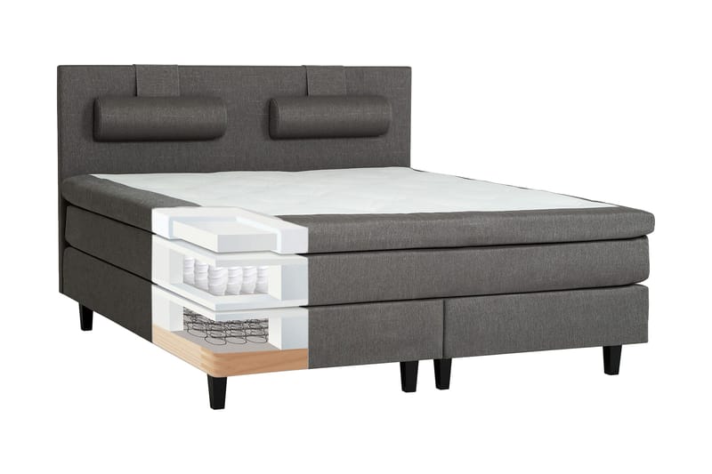 James Kontinentalsäng 180 cm - Grå - Möbler - Säng - Kontinentalsäng