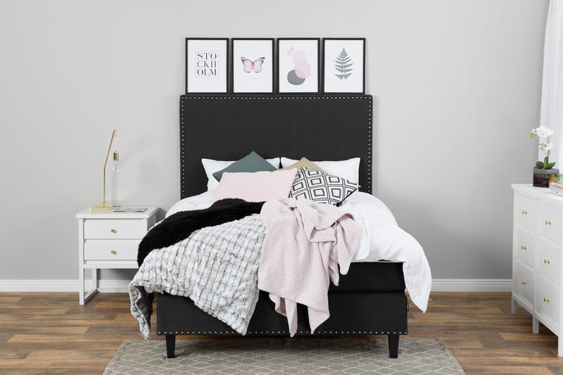 Jolie Komplett Sängpaket 160x200 - Svart - Möbler - Säng - Kontinentalsäng