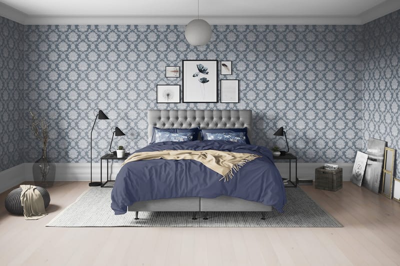 Joluma Kontinentalsäng Medium 140x200 cm - (+Fler val) 140x200 cm Grå - Möbler - Säng - Komplett sängpaket