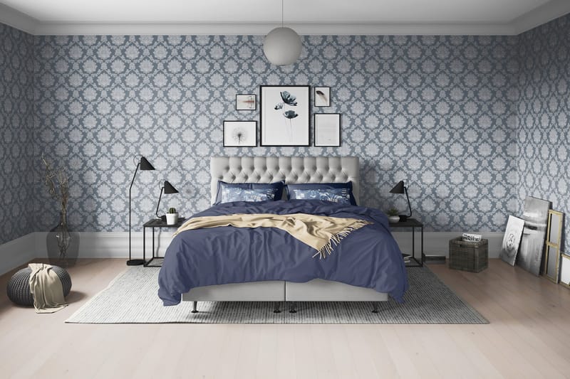 Joluma Kontinentalsäng Medium 140x200 cm - (+Fler val) 140x200 cm Ljusgrå - Möbler - Säng - Komplett sängpaket