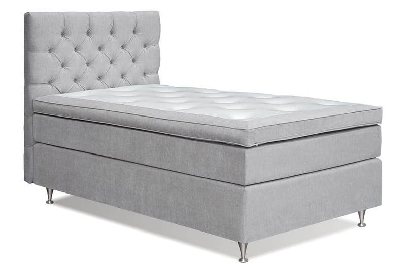 Joluma Sängpaket Fast 120x200 cm - (+Fler val) 120x200 cm Ljusgrå - Komplett sängpaket - Kontinentalsäng