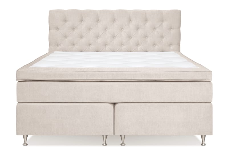 Joluma Sängpaket Fast 160x200 cm - (+Fler val) 160x200 cm Ljusbeige - Komplett sängpaket - Sängar med förvaring