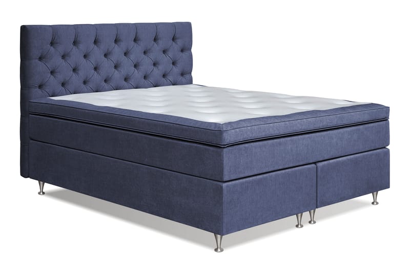 Joluma Sängpaket Fast 160x200 cm - (+Fler val) 160x200 cm Mörkblå - Komplett sängpaket - Kontinentalsäng