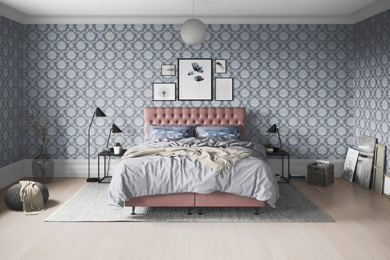 Joluma Sängpaket Fast 180x200 cm - (+Fler val) 180x200 cm Mörkrosa - Möbler - Säng - Kontinentalsäng