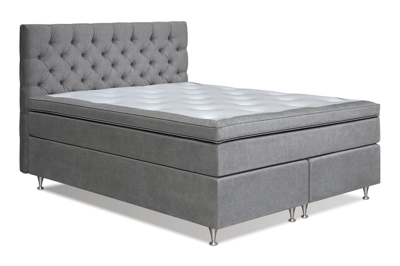 Joluma Sängpaket Fast/Medium 160x200 cm - (+Fler val) 160x200 cm Grå - Komplett sängpaket - Kontinentalsäng - Dubbelsäng