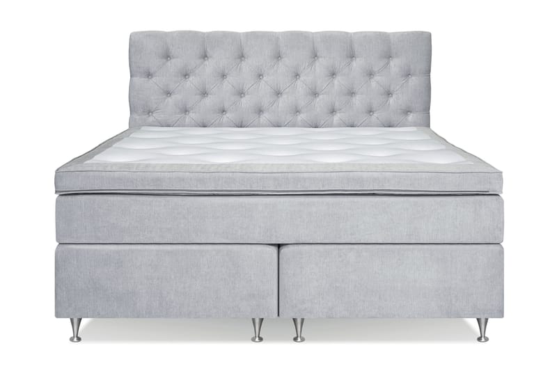 Joluma Sängpaket Fast/Medium 160x200 cm - (+Fler val) 160x200 cm Ljusgrå - Komplett sängpaket - Kontinentalsäng