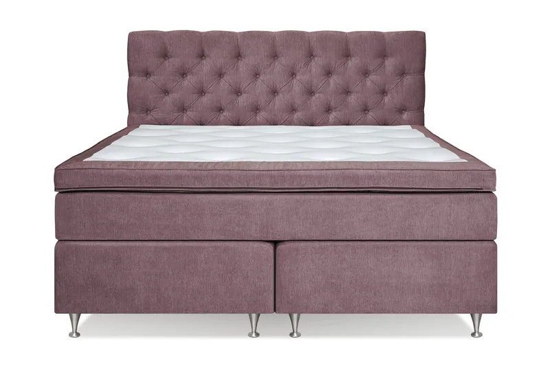 Joluma Sängpaket Fast/Medium 180x200 cm - (+Fler val) 180x200 cm Mörkrosa - Möbler - Säng - Kontinentalsäng