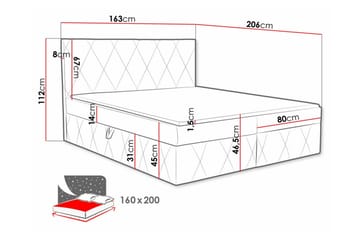 Kintore Kontinentalsäng 160x200 cm - Möbler - Säng - Kontinentalsäng