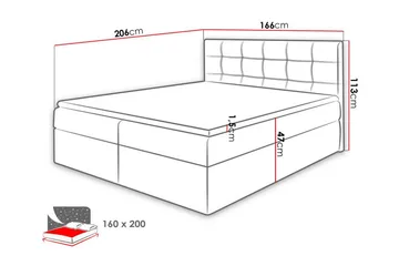 Kintore Kontinentalsäng 160x200 cm - Möbler - Säng - Kontinentalsäng