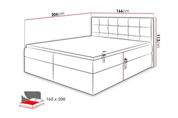 Kintore Kontinentalsäng 160x200 cm - Möbler - Säng - Kontinentalsäng