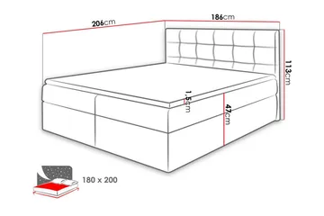 Kintore Kontinentalsäng 180x200 cm - Möbler - Säng - Kontinentalsäng