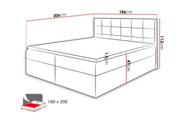 Kintore Kontinentalsäng 180x200 cm - Möbler - Säng - Kontinentalsäng
