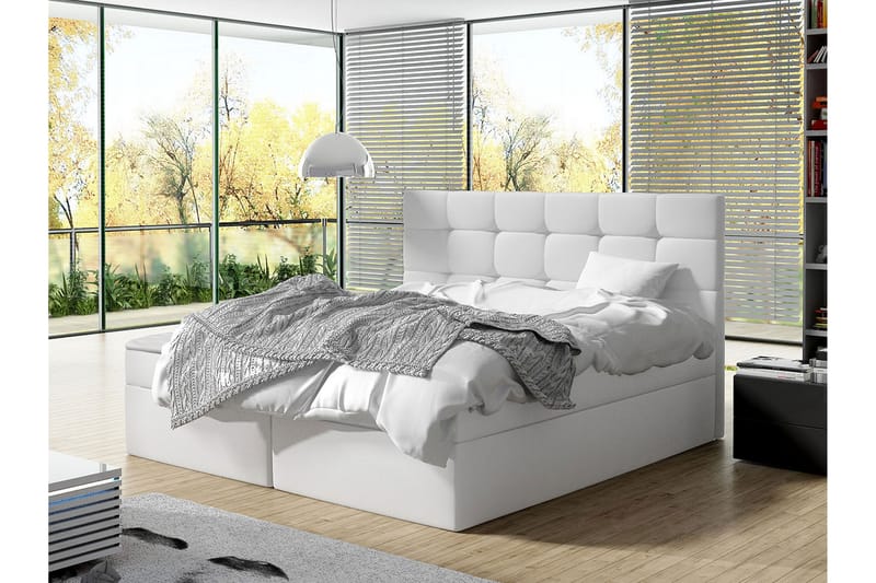 Kleiv Kontinentalsäng 160x200cm Vit  Vit - Vit - Möbler - Säng - Kontinentals�äng