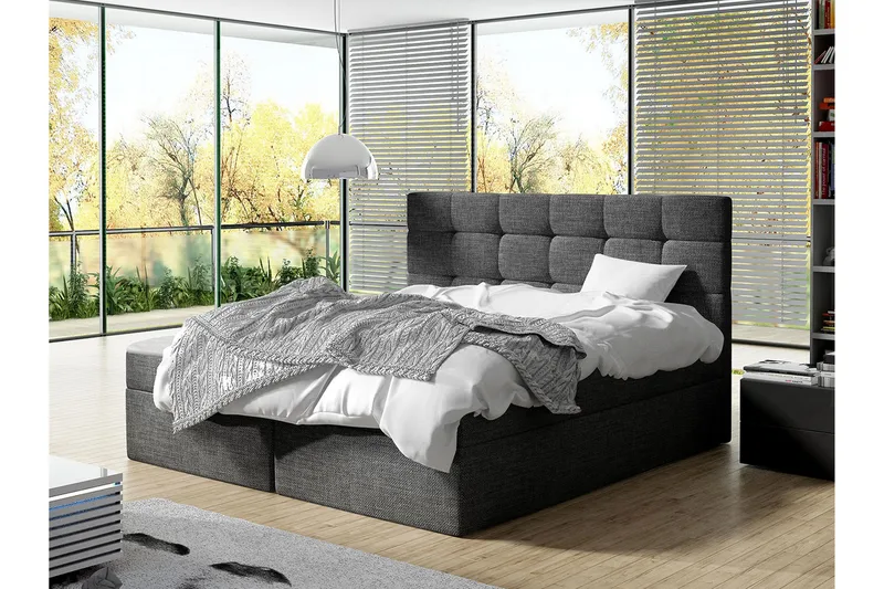 Kleiv Kontinentalsäng 180x200cm, Mörkgrå