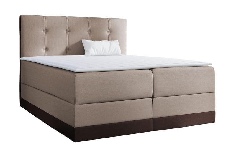 Knarrevik Kontinentalsäng 200x200 cm, Brun