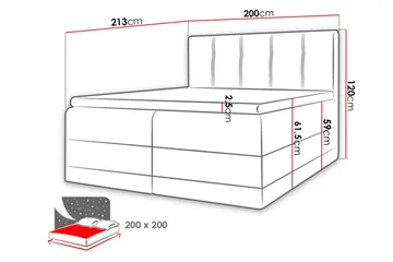 Knarrevik Kontinentalsäng 200x200 cm - Brun - Möbler - Säng - Kontinentalsäng