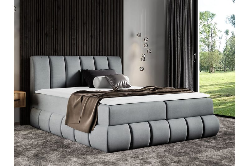 Kontinentalsäng 124x218 cm Mörkgrå  Mörkgrå - Mörkgrå - Möbler - Säng - Kontinentalsäng