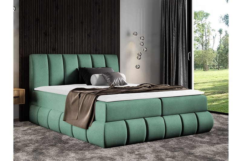 Kontinentalsäng 124x218 cm Turkos - Turkos - Möbler - Säng - Kontinentalsäng