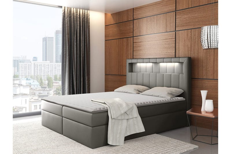 Kontinentalsäng 140x200 - Grå - Möbler - Säng - Kontinentalsäng