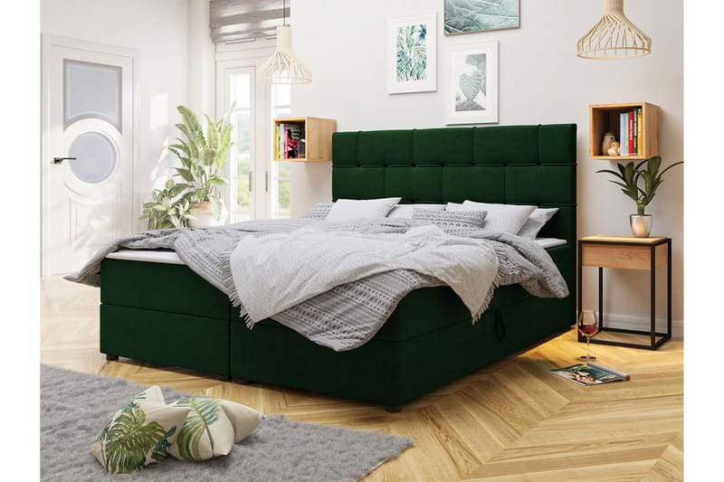 Kontinentalsäng 160x200 cm Svart - Svart - Möbler - Säng - Kontinentalsäng