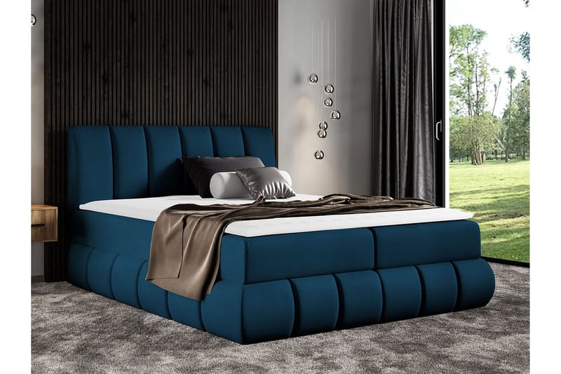 Kontinentalsäng 204x218 cm - Blå - Möbler - Säng - Kontinentalsäng