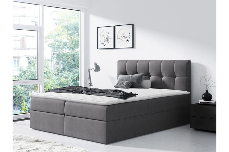 Kramvik Kontinentalsäng 120x200 - Grå - Möbler - Säng - Kontinentalsäng