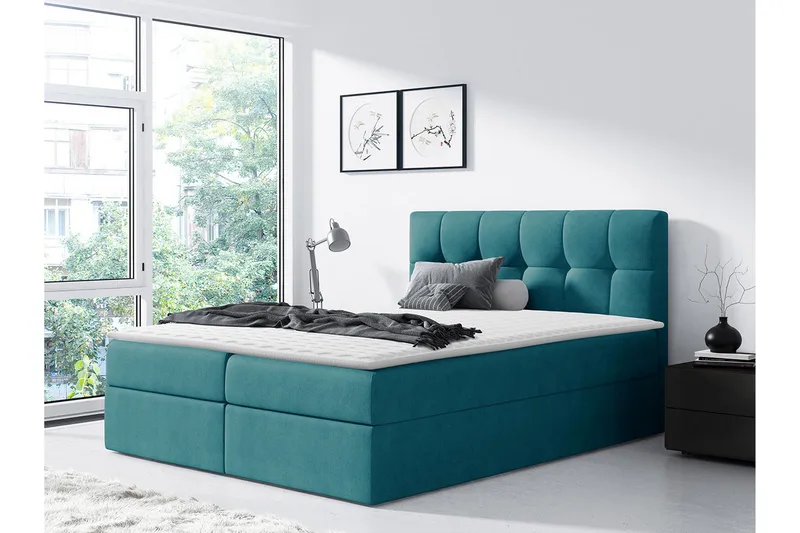 Kramvik Kontinentalsäng 160x200 - Grön - Möbler - Säng - Kontinentalsäng