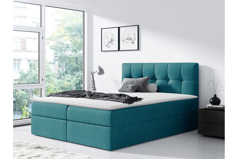 Kramvik Kontinentalsäng 160x200 - Grön - Möbler - Säng - Kontinentalsäng