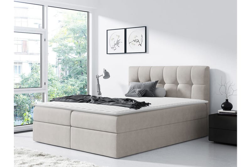 Kramvik Kontinentalsäng 180x200 cm - Beige - Möbler - Säng - Kontinentalsäng