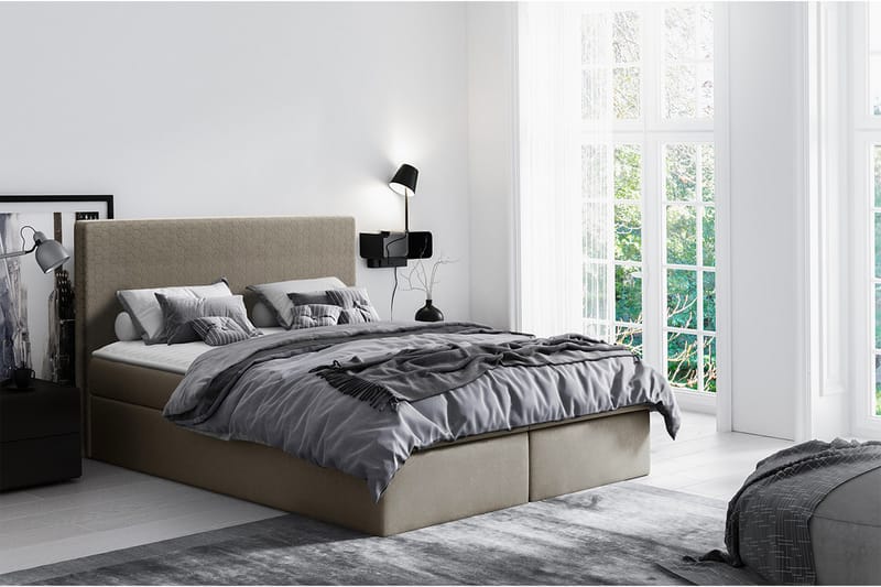 Laargard Kontinentalsäng medFörvaring 140x200 - Beige - Möbler - Säng - Kontinentalsäng